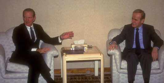 Jim Baker meeting with Syrian President Hafez al-Assad