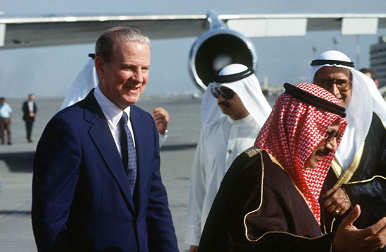 Baker with three Arab leaders